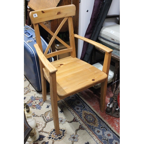 94 - A wooden carver chair.