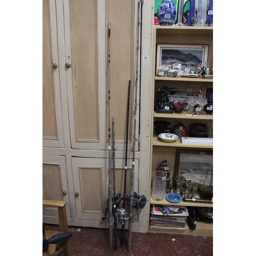 99 - An assortment of fishing rods & reels.