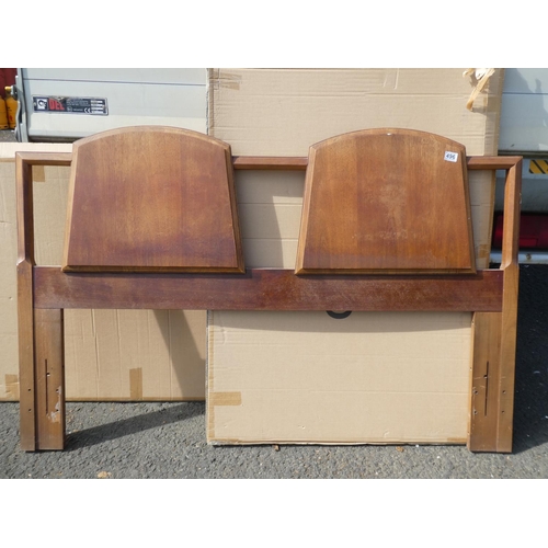 496 - A stunning Mid Century walnut first edition double headboard by American Company, 'Lane'.