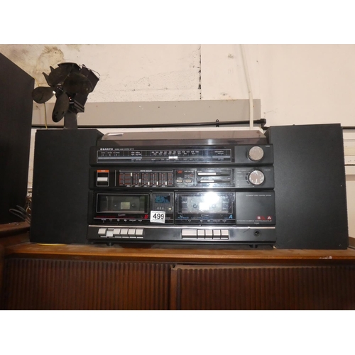 499 - A vintage Sanyo music centre.