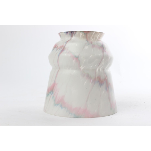 526 - An antique coloured glass shade. Measuring 15cm tall.