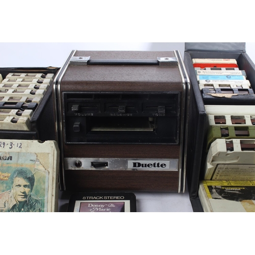 541 - A collection of vintage 8 track cassette tapes to include Donny & Marie Osmond, The Bay City Rollers... 