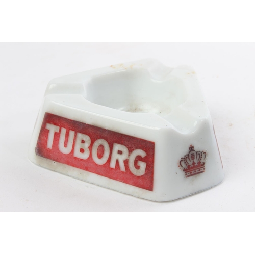 551 - A vintage Tuborg glass ashtray and another.