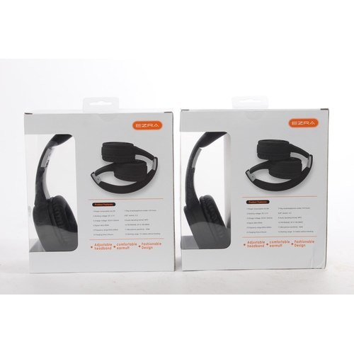 15 - Two boxed Ezra bluetooth headphones, model 9956.