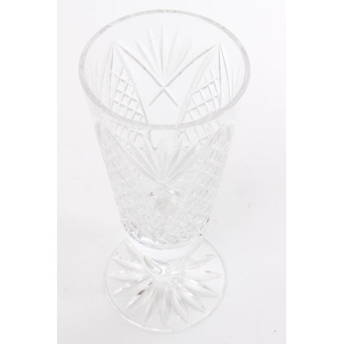 67 - An unusual Tyrone crystal vase.