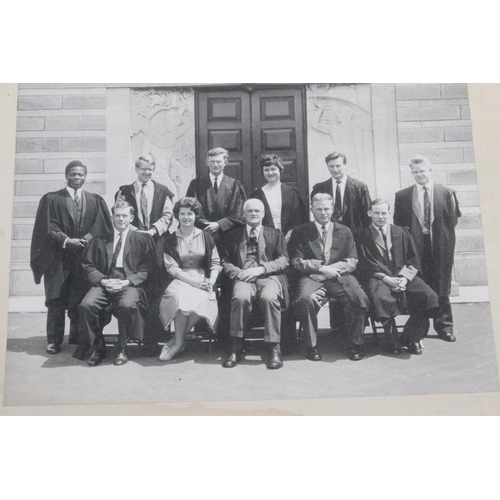 392 - A vintage framed photograph Dublin University 88th session dated 1959-1960.