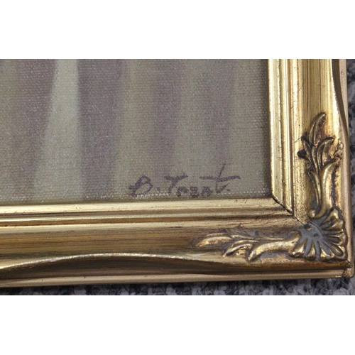 497 - A gilt framed still life oil painting signed by the Artist.