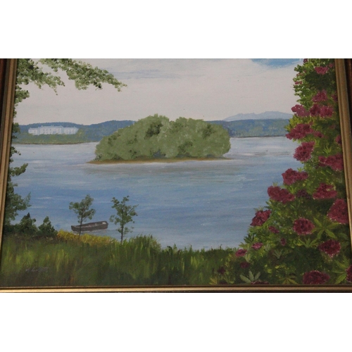 504 - A framed oil painting signed M Collitt.