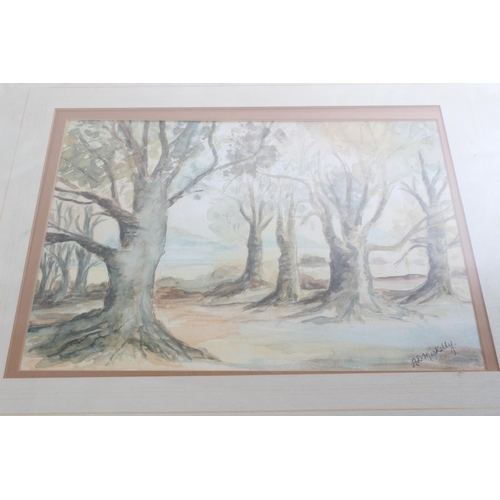 600 - A watercolour of a forest scene by artist A.D.MinKelly.