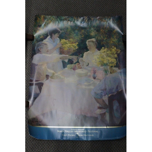 613 - A large print, 'First Picnic', signed by artist Don Hatfield.