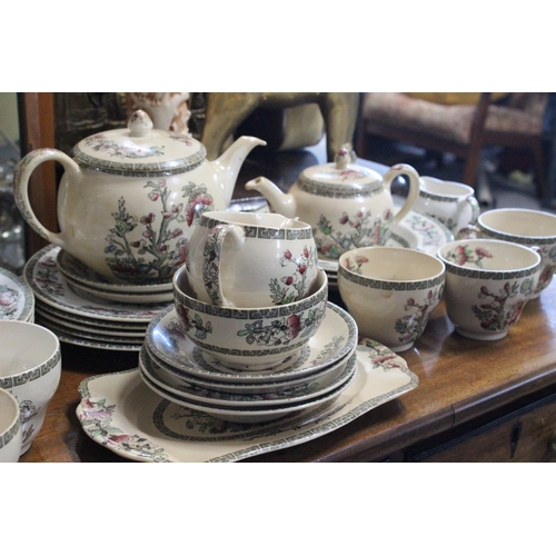 659 - A large collection of India Tree ceramics, to include teapots, plates, cups and more.