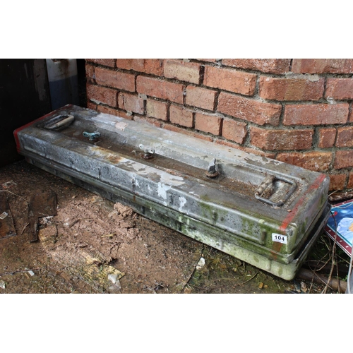 104 - A large galvanised military trunk.