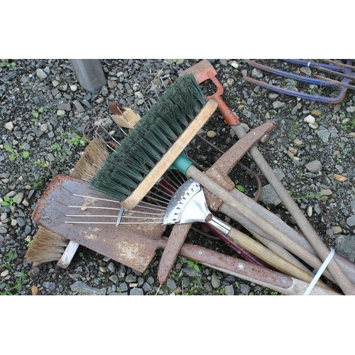 11 - An assortment of various garden tools.