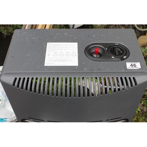 46 - A Greengear superser gas heater.