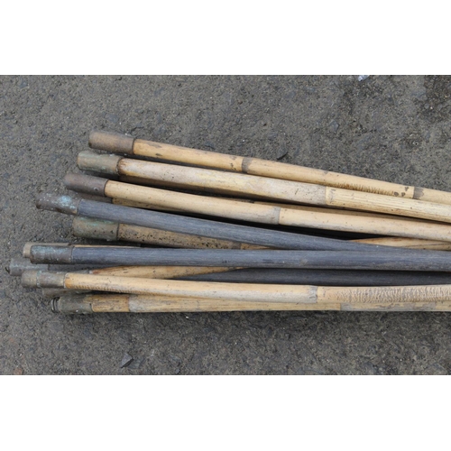 52 - A collection of bamboo sewer rods.