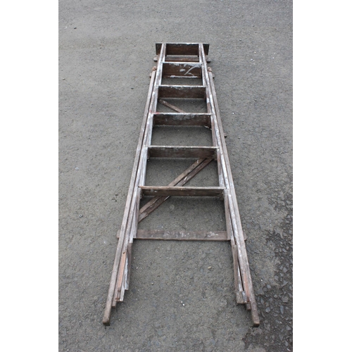 71 - A wooden step ladder.