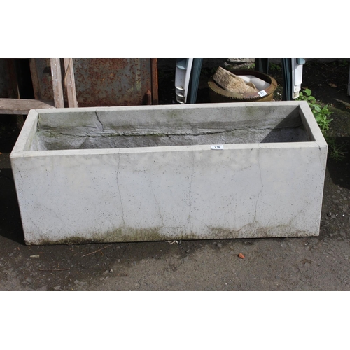 79 - A concrete rectangular planter, measuring 40