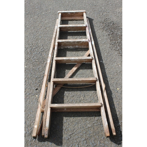 85 - A wooden step ladder.