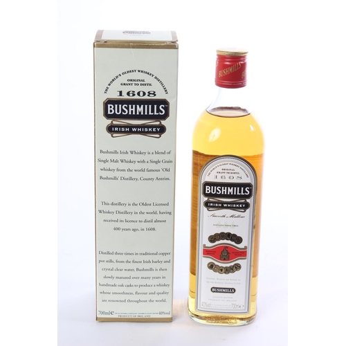 122 - A boxed 700ml bottle of 1608 Bushmills Irish Whiskey.