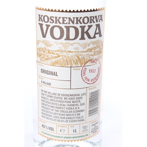 123 - A 1L bottle Koskenkorva Vodka.