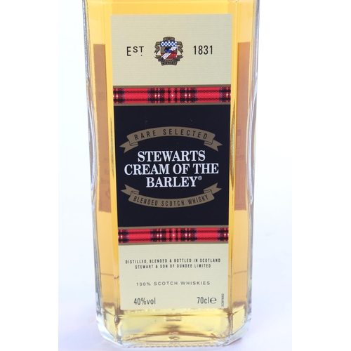 132 - A bottle of 70cl Stewarts Cream of the Barley scotch whisky.