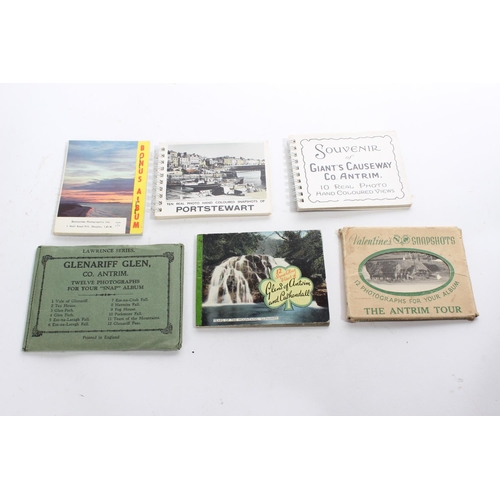 162 - A collection of vintage souvenir miniature booklets to include Valentines Snapshots 'The Antrim Tour... 