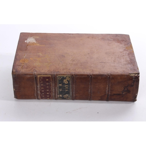 163 - An Early 1800's antique leather bound book 'Collin's Peerage  of England- Volume VIII'.