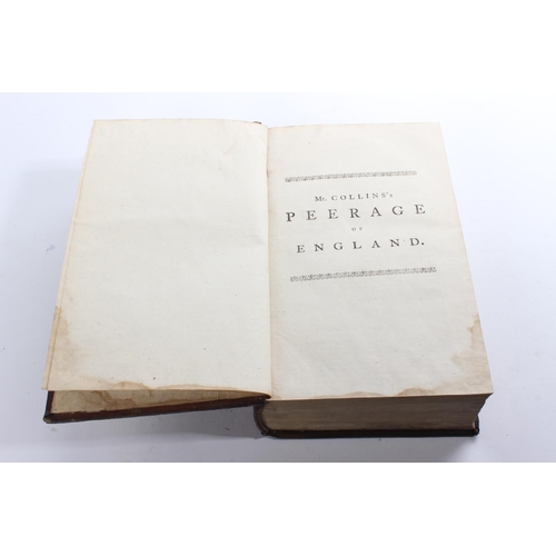 163 - An Early 1800's antique leather bound book 'Collin's Peerage  of England- Volume VIII'.