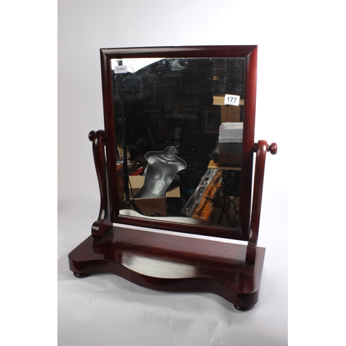 177 - A mahogany dressing table mirror.