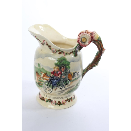 185 - An antique Crown Devon Fieldings 'Daisy Bell' musical jug.