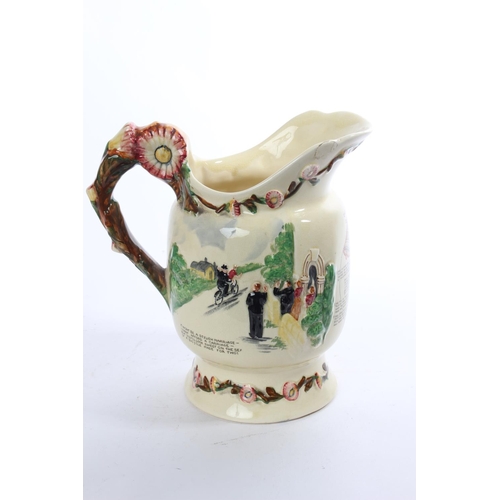 185 - An antique Crown Devon Fieldings 'Daisy Bell' musical jug.