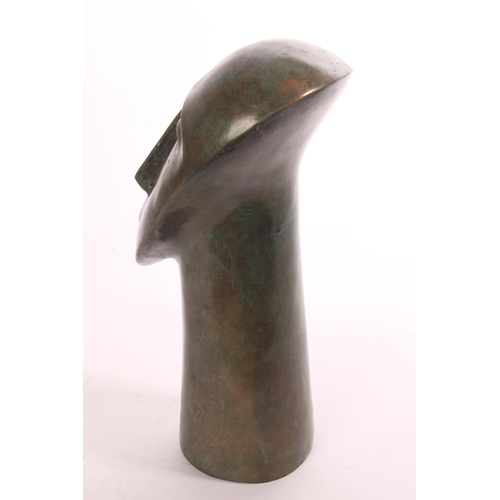 188 - A painted abstract bust, measuring approximately 12