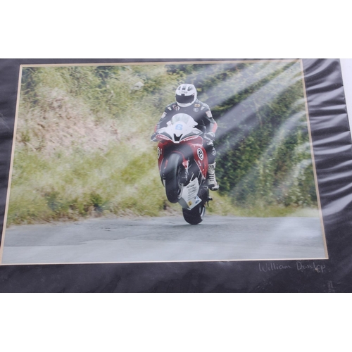 201 - A lot of three photographs of Michael Dunlop, Ryan Farquhar and William Dunlop.