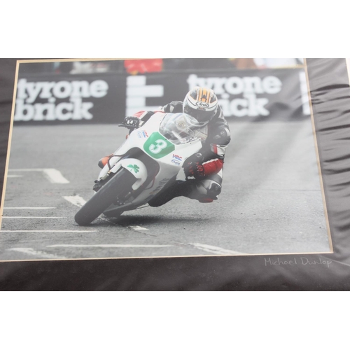 201 - A lot of three photographs of Michael Dunlop, Ryan Farquhar and William Dunlop.