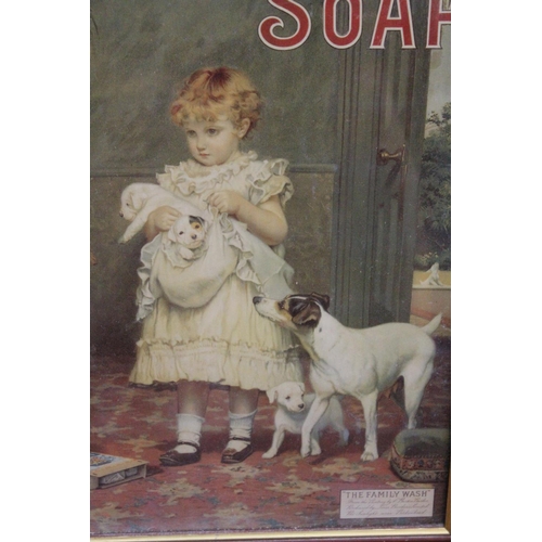 248 - A framed 'Sunlight Soap' advertising picture.