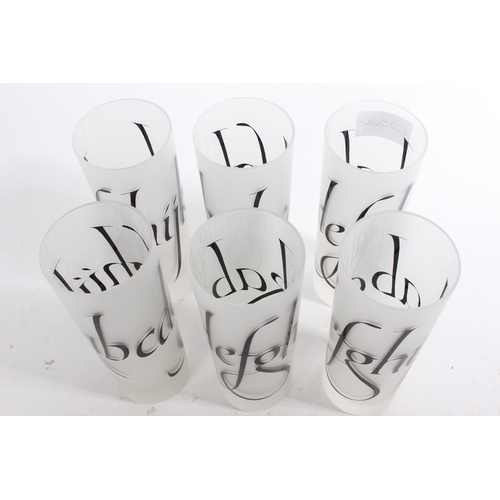 278 - A set of six Dartington glasses.20