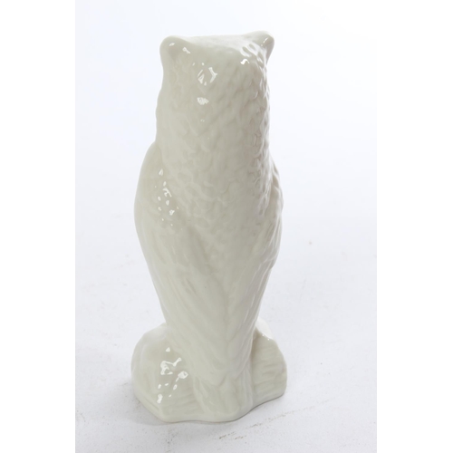 421 - A Belleek pottery ornament of an owl.