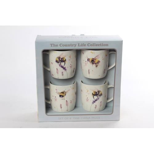 486 - A boxed set of four Leonardo Collection 'The Country Life' mugs.