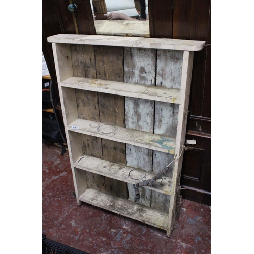 489 - An antique Irish shelving unit.