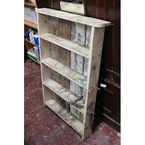 489 - An antique Irish shelving unit.