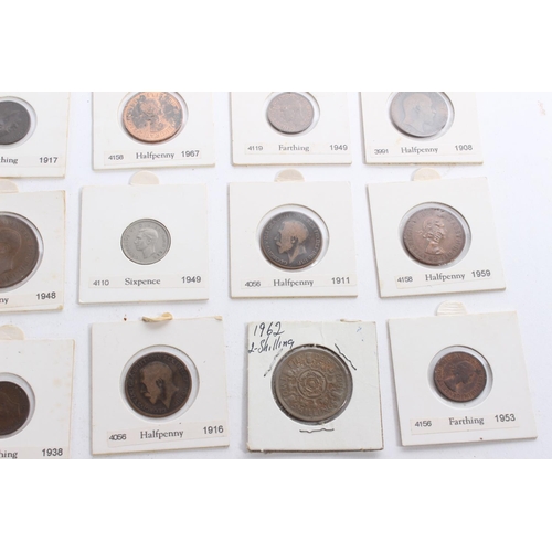 355 - A collection of Antique Farthing coins in their presentation cases.