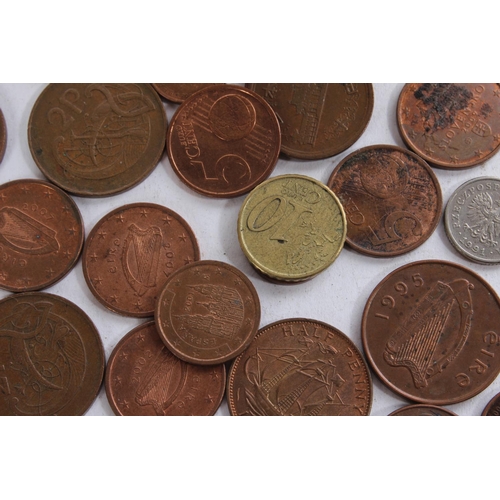 362 - A small antique stoneware pot and a lot of assorted coinage.