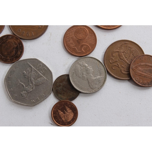 362 - A small antique stoneware pot and a lot of assorted coinage.