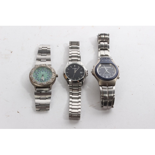 510 - A lot of three wristwatches including two examples by Sekonda (all need batteries).