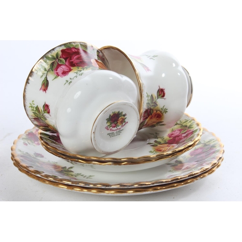 522 - A twelve piece Royal Albert Old Country Rose coffee set.