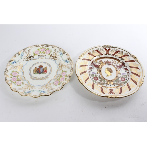 525 - Two Royal Crown Derby commemorative plates.