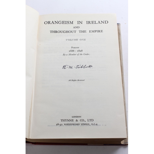 539 - A vintage Irish book 'Orangeism in Ireland and Throughout the Empire' volume 1.