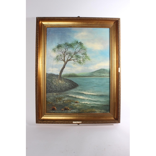 541 - A large gilt framed oil painting signed Claude Buckle.