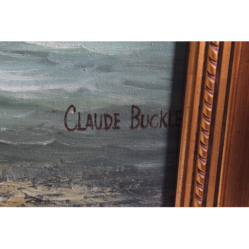 541 - A large gilt framed oil painting signed Claude Buckle.