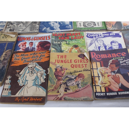 572 - A fantastic collection of vintage 'pulp fiction' books, to include More Sports Thrills by John A Gra... 